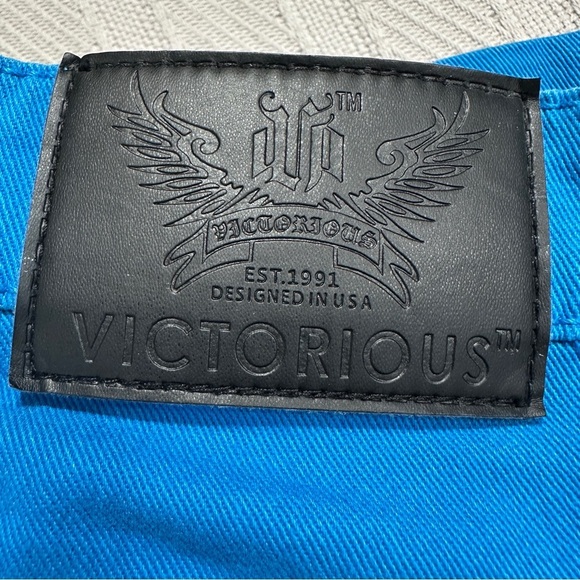 Victorious jeans, size 34x32, bright blue, twill, skinny, spring, summer - Picture 6 of 8